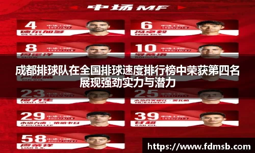 成都排球队在全国排球速度排行榜中荣获第四名展现强劲实力与潜力